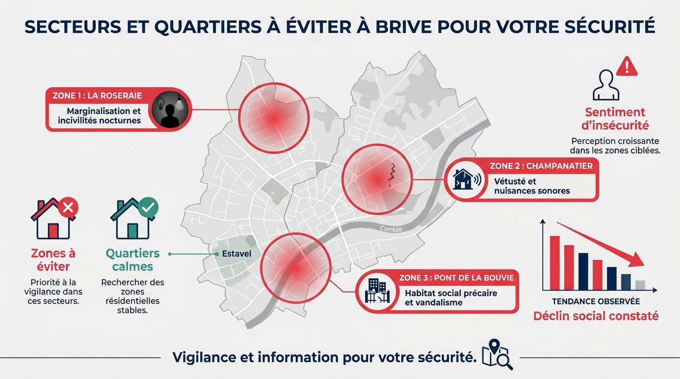Vue urbaine des quartiers sensibles de Brive-la-Gaillarde